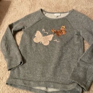 Girls Size 7 Butterfly Sweatshirt